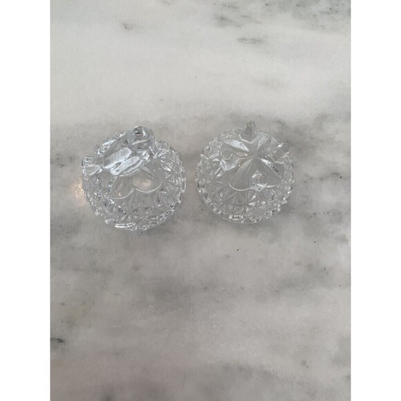 Hofbauer German Byrde Bird Crystal Miniature Sawtooth Lidded Trinket Box Germany - Picture 9 of 12